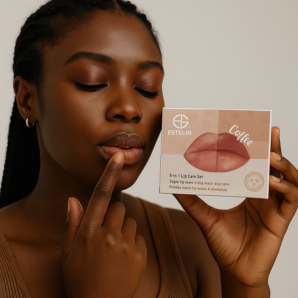 💋 ESTELIN – Coffret 3-en-1 Soin des Lèvres au Café