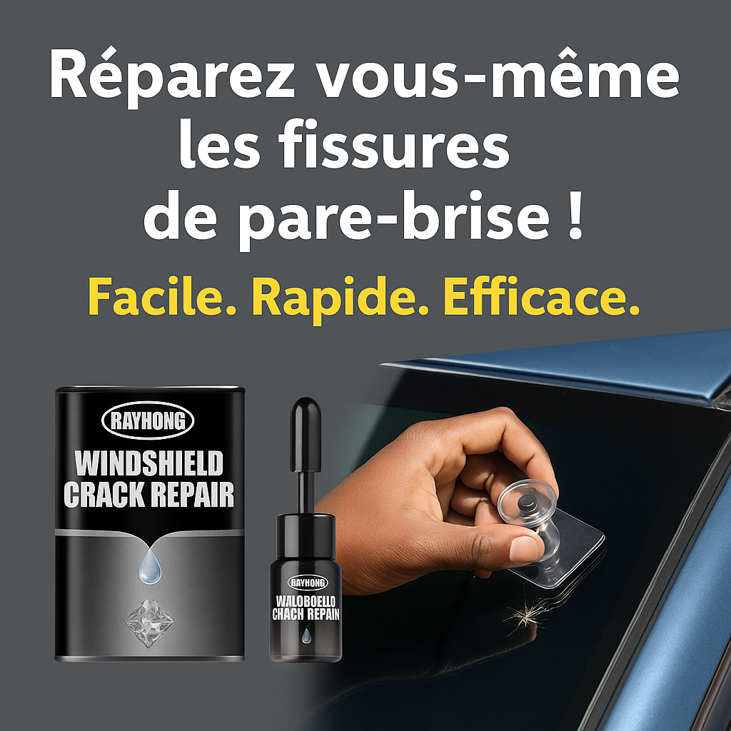 🛠️ Kit Réparation Impact Pare-Brise – Résine Professionnelle Anti-Fissure