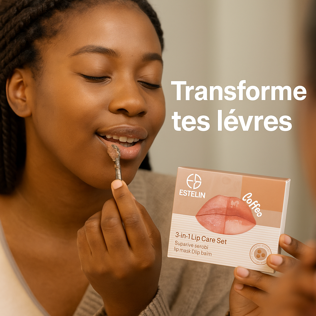 💋 ESTELIN – Coffret 3-en-1 Soin des Lèvres au Café
