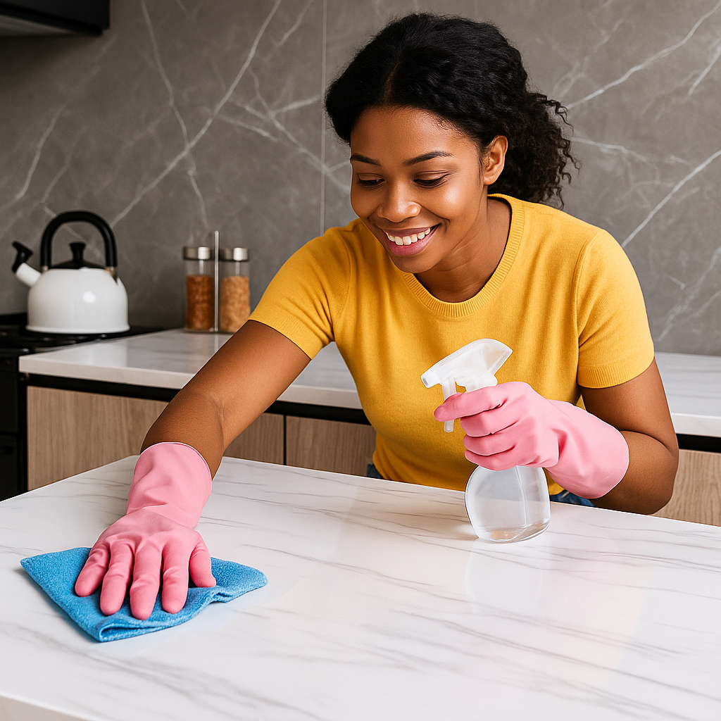 ✨ Papier Marbre Autocollant – Transforme ta Cuisine en 5 Minutes