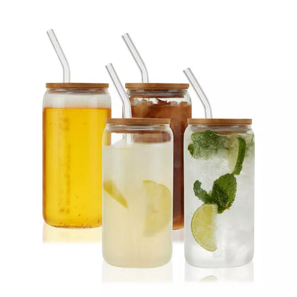Gobelet verre & couvercle bambou 500ML