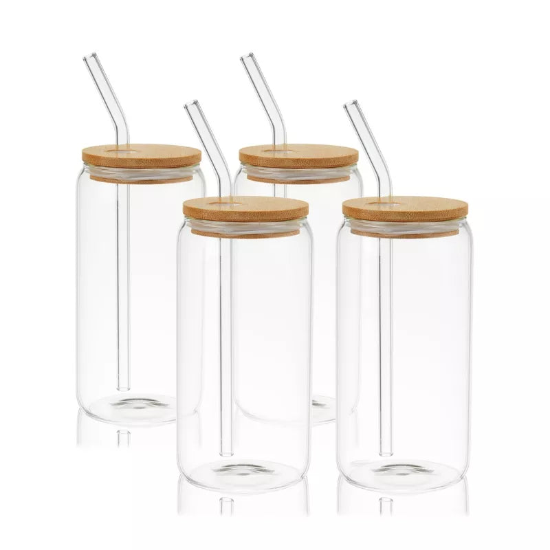 Gobelet verre & couvercle bambou 500ML