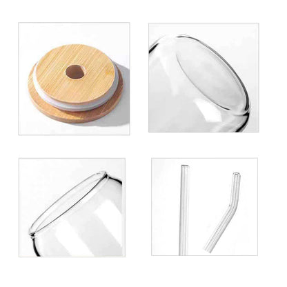 Gobelet verre & couvercle bambou 500ML