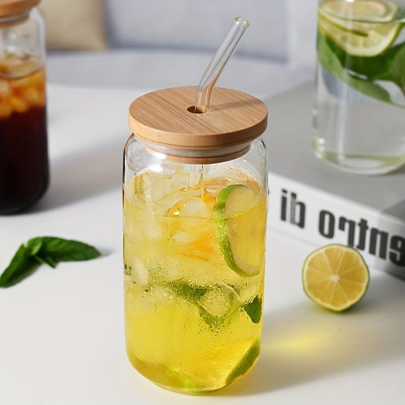 Gobelet verre & couvercle bambou 500ML